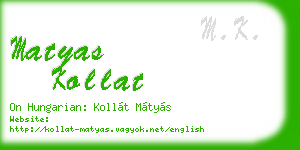 matyas kollat business card